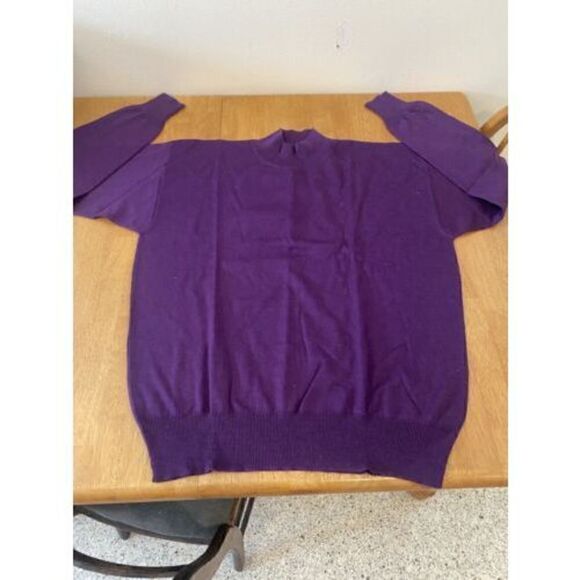 Vintage Tricots St Raphael Womens Size XL Purple 100% Pure Wool Sweater SZ XL - Picture 1 of 6
